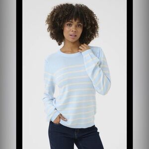 All in Motion Light Blue and White Striped Shirt